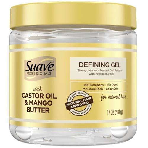 Suave Professionals Defining Gel With Castor Oil And Mango Butter, 17 Fl. Oz