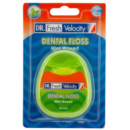 Dr Fresh Bonus Size Mint Waxed Dental Floss