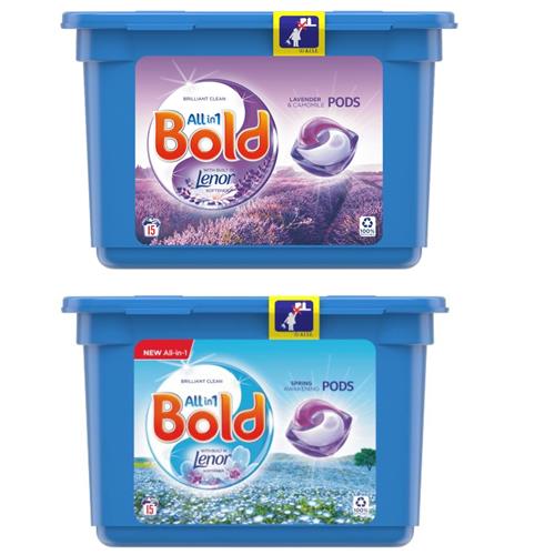 Bold All-in-1 Pods Washing Liquid Capsules 15 Washes With Lenor