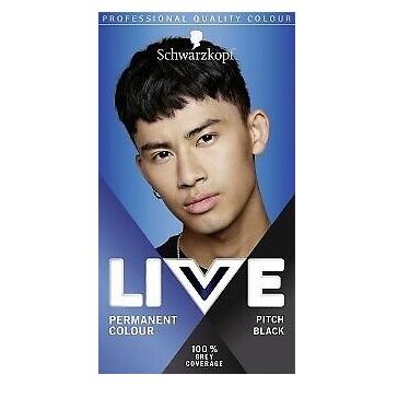 Schwarzkopf Live Hair Dye Permanent Hair Colour Men Pitch Black 099