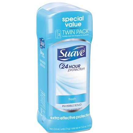Suave Invisible Solid Anti-Perspirant and Deodorant, Fresh, 5.2 Ounce (TWIN PACK