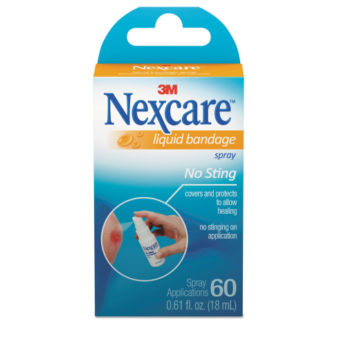 Nexcare No Sting Liquid Bandage Spray, 0.61 fl oz