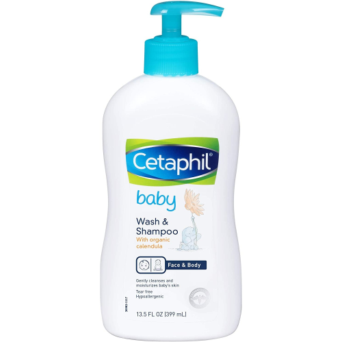 Cetaphil Baby Wash & Shampoo with Organic Calendula |Tear Free | Paraben, Colorant and Mineral Oil Free  | 13.5 Fl. Oz