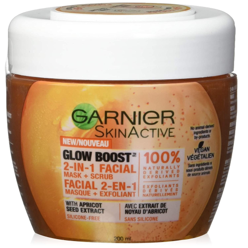 Garnier SkinActive Glow Boost 2-in-1 Facial Mask and Scrub