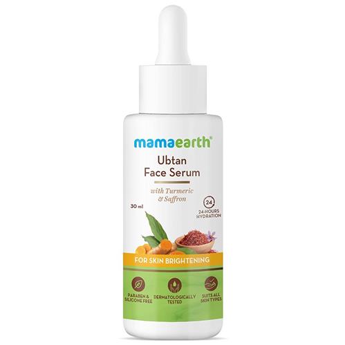 Mamaearth Ubtan Face Serum for Glowing Skin, with Turmeric and Saffron for Skin Brightening (30 ml)