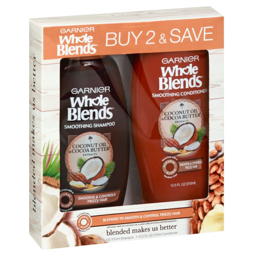 Garnier Whole Blends Coconut Oil & Cocoa Butter Soften Shampoo and Conditioner Set