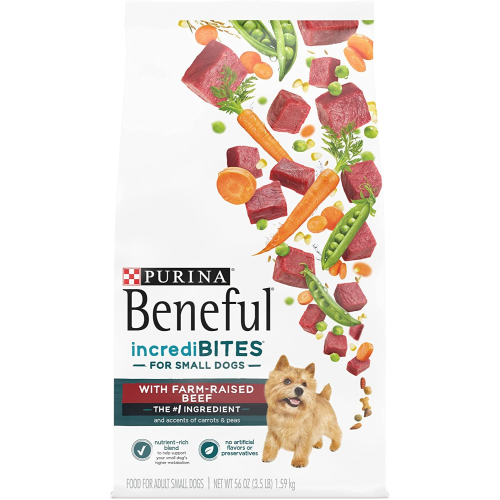 Purina Beneful Incredibites with Farm-Raised Beef, Small Breed Dry Dog Food - 3.5 lb. Bags