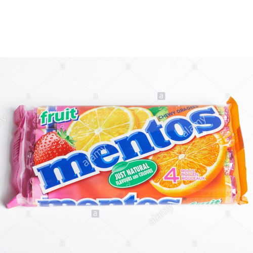 Mentos Fruit Rolls Mint 4 Pack