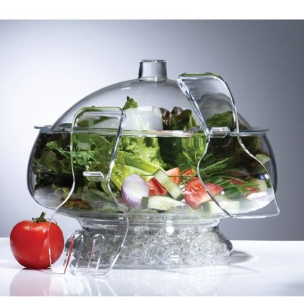 Acrylic Salad Bowl on Ice Serve ware With Dome Lid