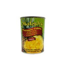 Matouk's Pineapple Tibdits In Light syrup 20oz