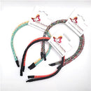 Pink Butterfly 2pc Crystal Decore Headband