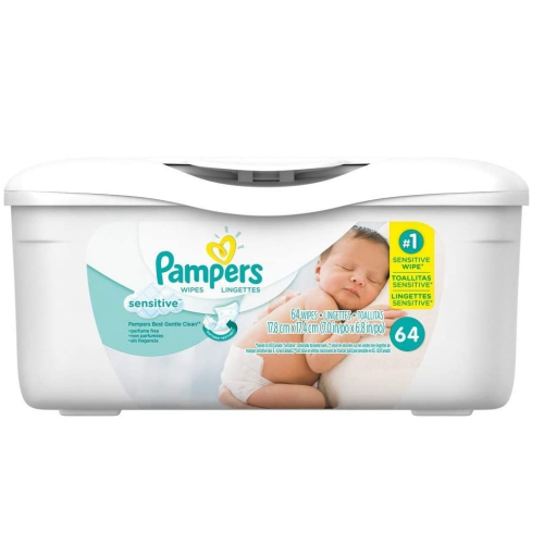 Pampers Sensitive Baby Wipes Tub, 64 count