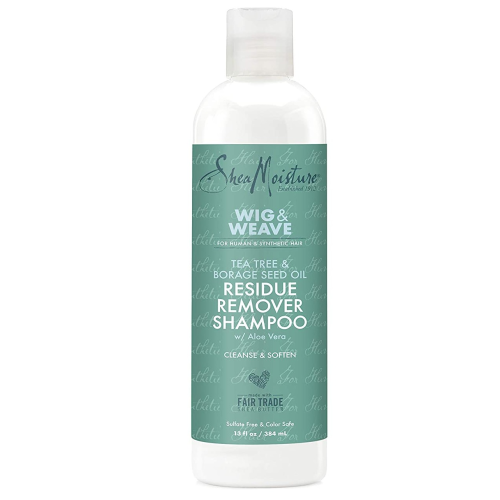 Shea Moisture Residue Remover Shampoo for Synthetic and Natural Hair, Tea Tree and Borage Seed, Sulfate Free , 13 Oz