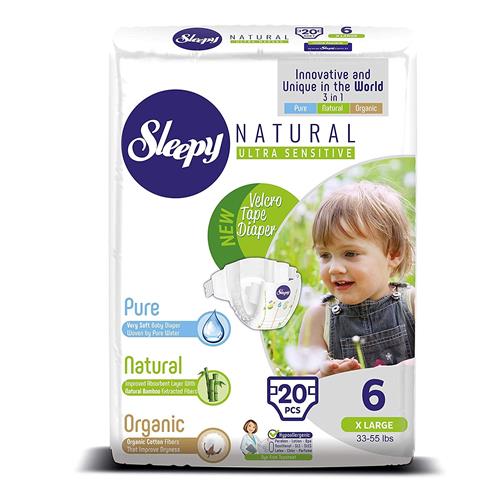 Sleepy Natural Baby Velcro Diapers