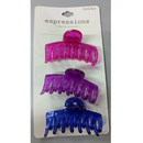 Expressions Barrel Jaw Clips 3 Piece