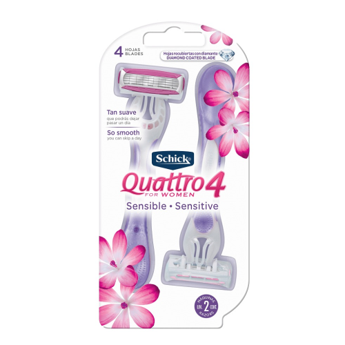 Schick Quattro Women Disposable Shaver 2 Count