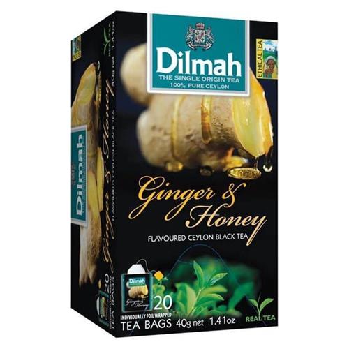 Dilmah Ginger Honey Black Tea, 20 Bags