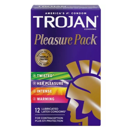 Trojan Pleasure Pack Lubricated Condoms