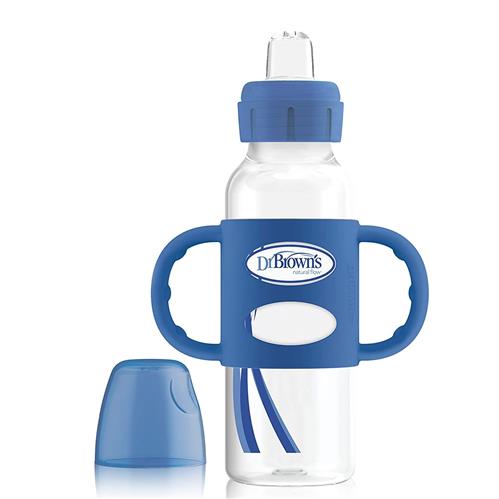 Dr. Brown's Milestones Transitional Sippy Bottle with Silicone Handles - 8 oz - 6m+