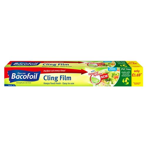 Bacofoil PVC Free Cling Film with Easy-Cut System 32.5cm x 20m