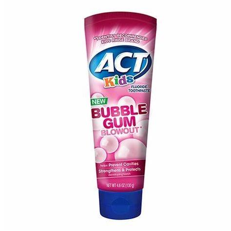 Act Kids Toothpaste, Bubblegum - 4.6oz