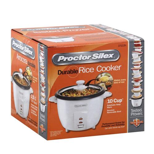Proctor Silex Rice Cooker & Food Steamer, 8 Cups
