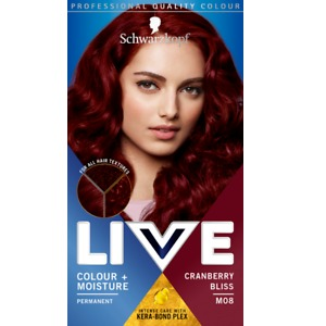 Schwarzkopf Live Hair Dye Intense Moisture Colour RED CRANBERRY BLISS M08