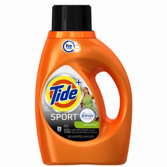 Tide Plus Febreze Freshness Sport High Efficiency Liquid Laundry Detergent - 46 oz - Active Fresh