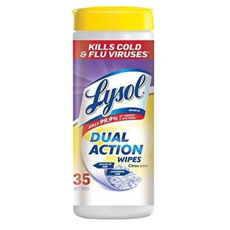 Lysol Dual Action Wipes Citrus Sct 35pc