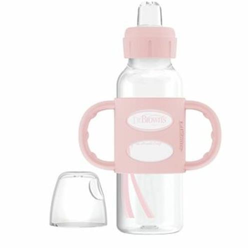 Dr Brown's 6M+ Milestones Sippy Bottle With 100% Silicone Handles 8 fl oz