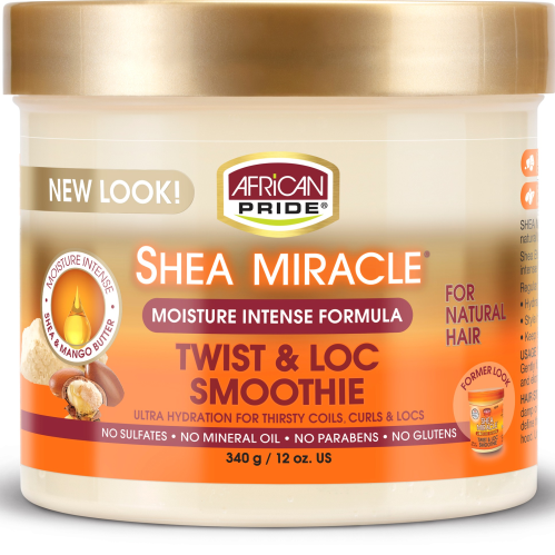 African Pride Shea Miracle Moisture Intense Twist & Loc Smoothie 12 oz. Jar