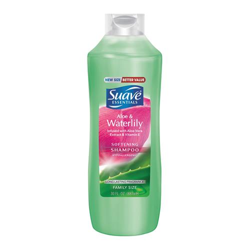 Suave Essentials Aloe & Waterlily Shampoo, 30 oz