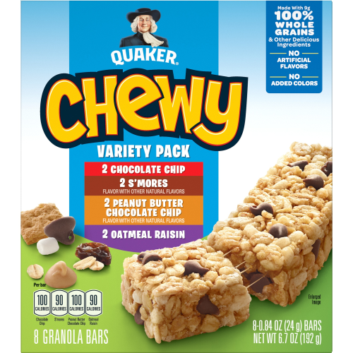 Quaker Chewy Variety Pack - 8 Bars