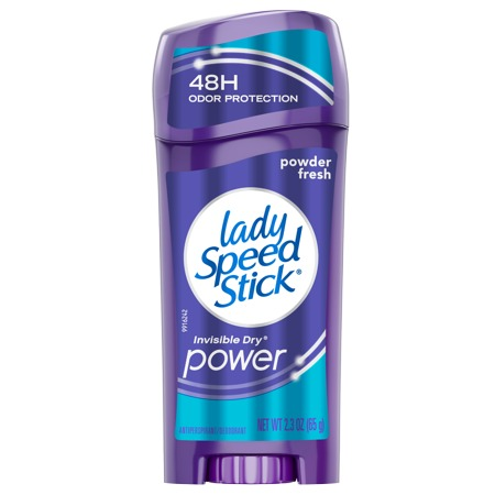 Lady Speed Stick Powder Fresh Invisible Antiperspirant Deodorant, 2.3oz