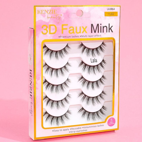 Kenzie Beauty 3D Faux Mink Lashes - 5 Pack