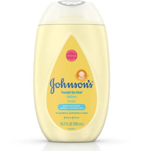 Johnson's Head-to-Toe Moisturizing Baby Body Lotion, Hypoallergenic and Paraben Free 10.2 oz