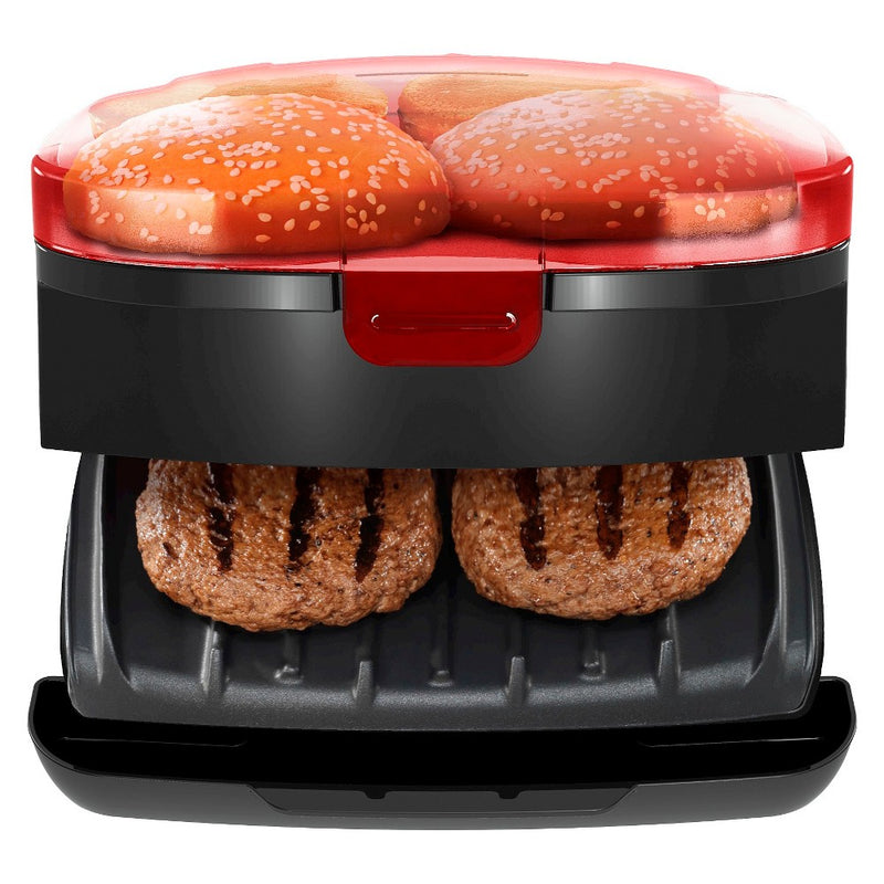 George Foreman 5-Minute Burger Grill, Electric Indoor Grill