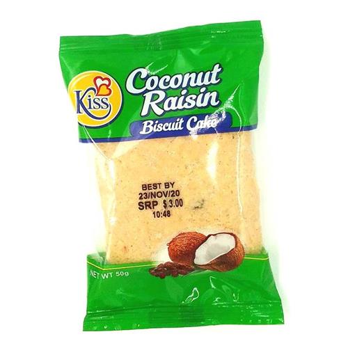 Kiss Coconut Raisin Biscuit Cake 50g