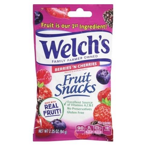 Welch's Fruit Snacks - Berries N' Cherries- 64g