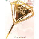 Party Gold Happy Birthday Cake Topper
