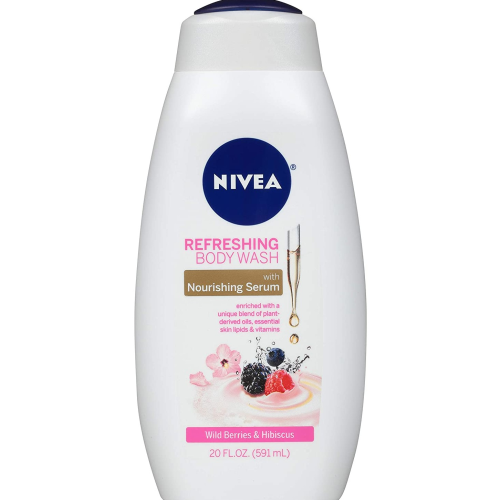 NIVEA Refreshing Wild Berries and Hibiscus - with Nourishing Serum - 20 fl. oz. Bottle