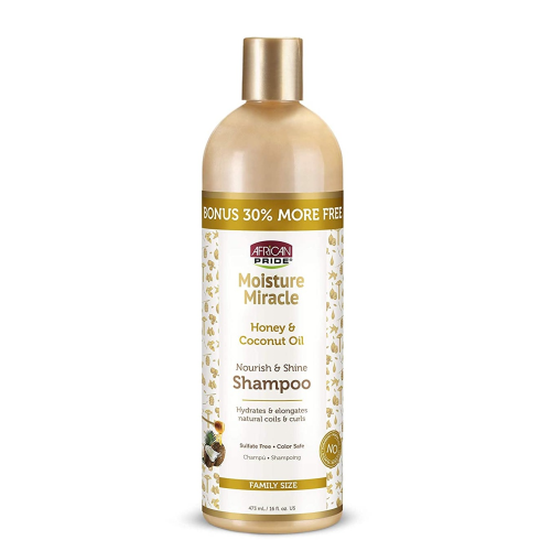 African Pride Moisture Miracle Shampoo - 16 fl oz - Honey and Coconut Oil