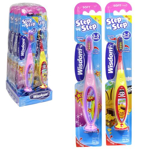 Wisdom Step By Step Kids Toothbrush 3-5 Years Soft