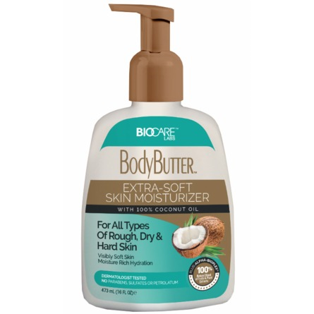 Biocare Body Butter Coconut Oil Extra Soft Skin Moisturizer 16 oz