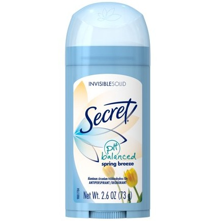 Secret Spring Breeze Invisible Solid Antiperspirant and Deodorant 2.6 oz