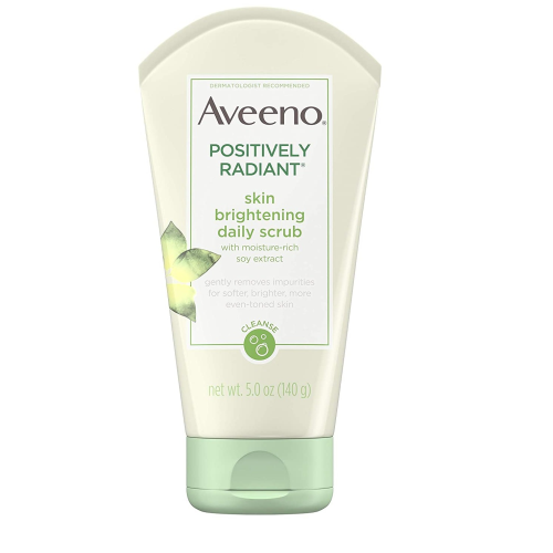 Aveeno Positively Radiant Skin Brightening Exfoliating Face Scrub 5 oz