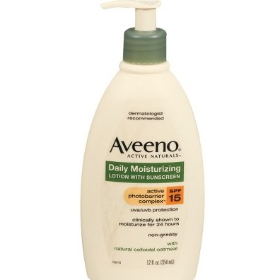 Aveeno Daily Moisturizing Lotion with Broad Spectrum SPF 15, 12oz