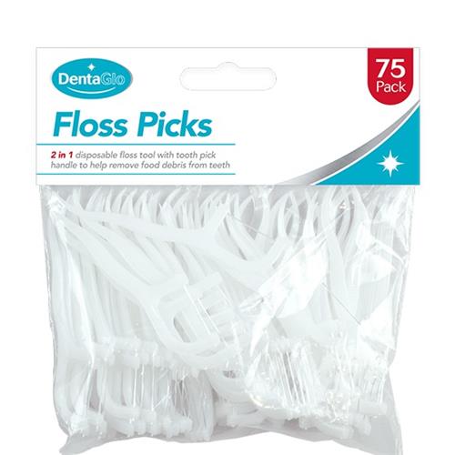 Dentaglo Floss Picks - 75 Pack