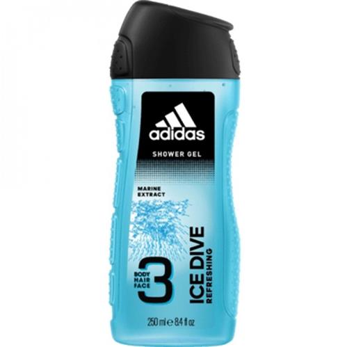 Adidas 3 In 1 Shower Gel For Men 250ml