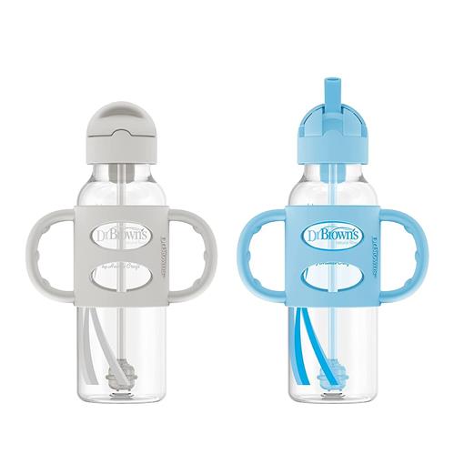 Dr. Brown’s Milestones Sippy Straw Bottle With Silicone Handles, 250 ml